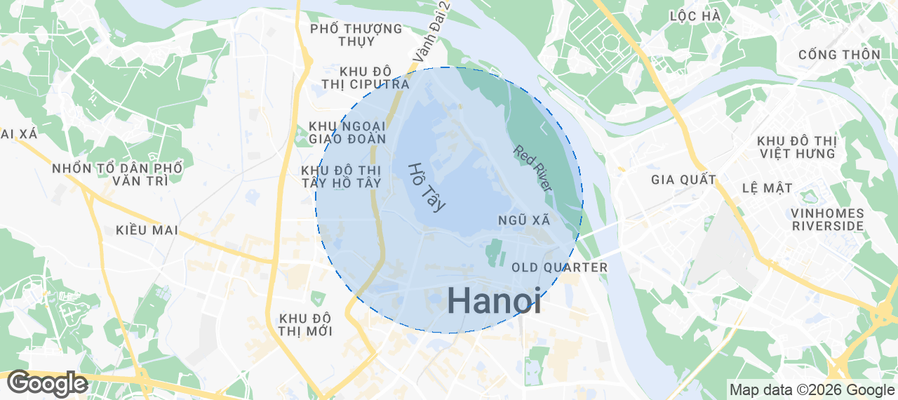 Quận Tây Hồ Airbnb map